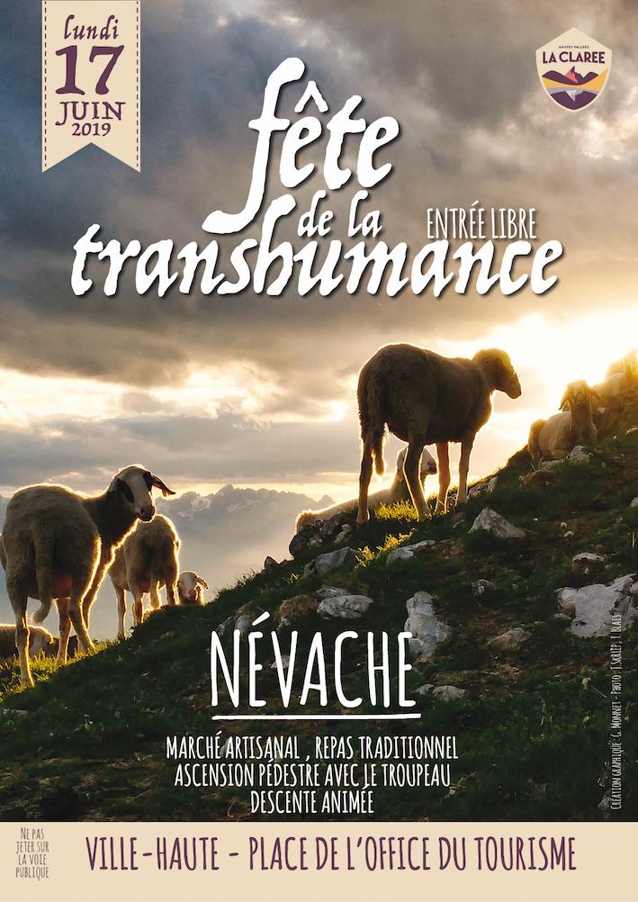 Le 17 juin, à Névache, marchez avec les moutons vers les alpages Affiche de la fête de la transhumance